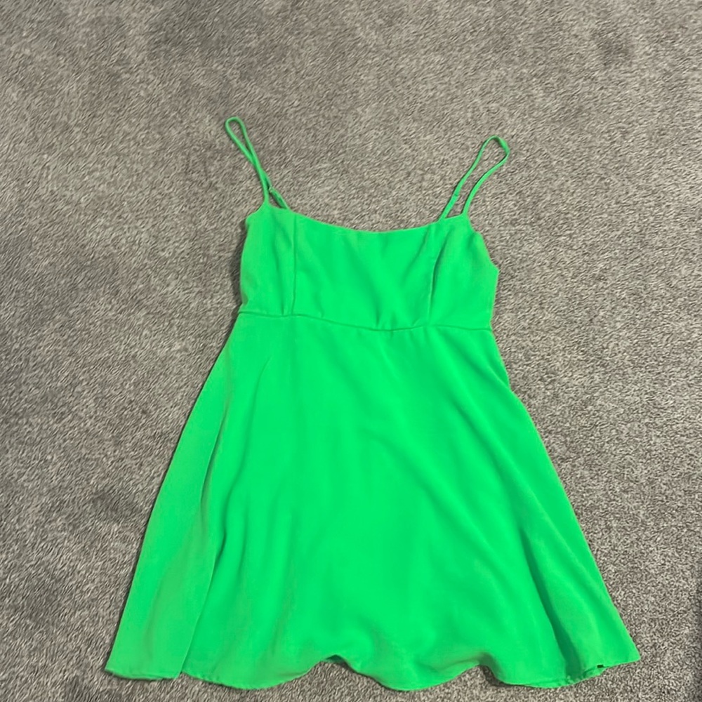 Green flowy dress